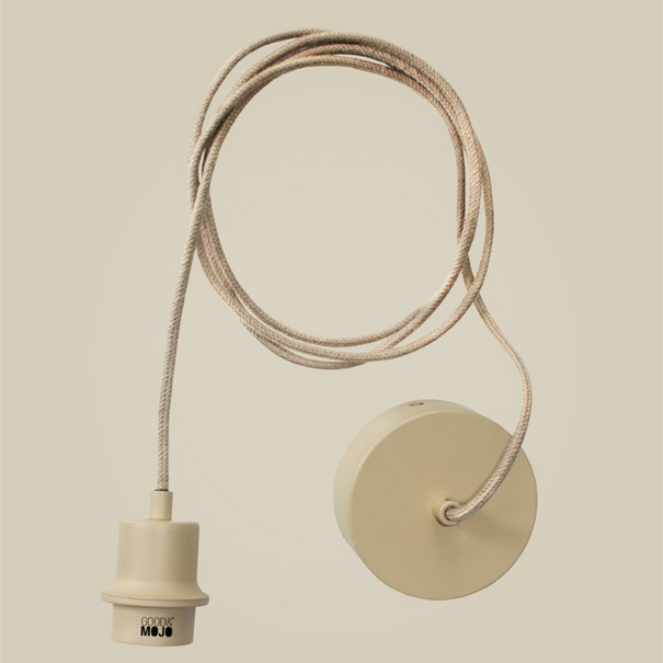 GOOD & MOJO Bohemian gevlochten hanglamp Rinjani naturel Ø60 cm M