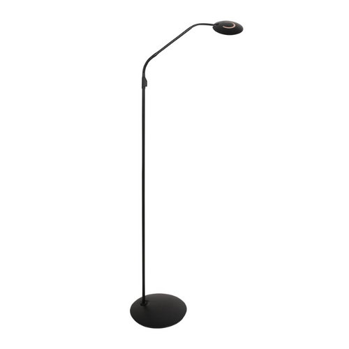 Moderne vloerlamp / leeslamp Zenith 2 zwart