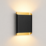 Modern hotel chique wandlamp Carmen 2-lichts zwart goud