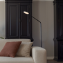 Moderne vloerlamp Duuk zwart oplaadbaar