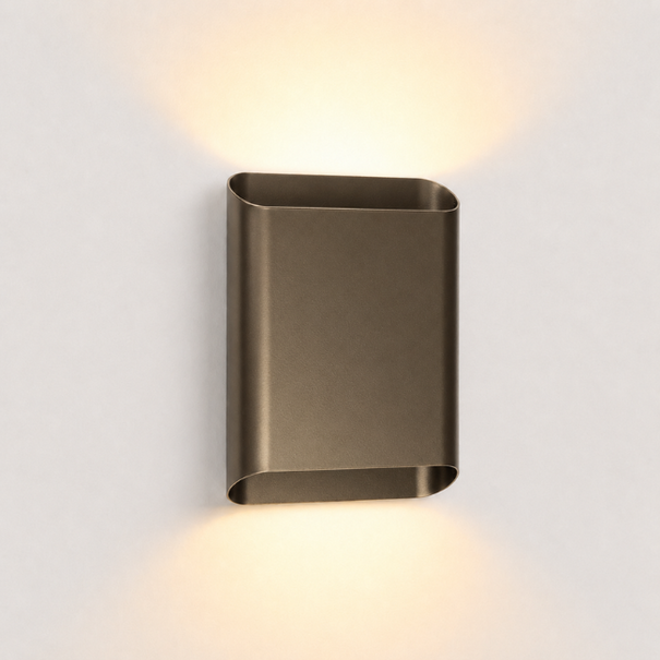 ETH Modern industrieel wandlamp Carmen 2-lichts Anodic brown