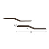 BelaLuz Retro design wandplank Maya S-shape 2-set teakhout