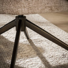 BelaLuz Retro hotel chique fauteuil Ridge Hoven zand draaibaar met brons onderstel