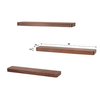 BelaLuz Moderne wandplank Como 3-set massief acaciahout bruin gelakt 60 cm