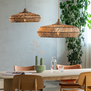 Bohemian gevlochten hanglamp Rinjani naturel Ø70 cm L