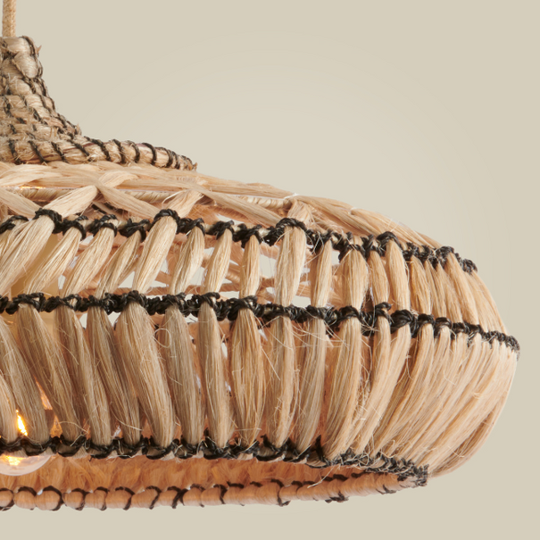 GOOD & MOJO Bohemian gevlochten hanglamp Rinjani naturel Ø50 cm S