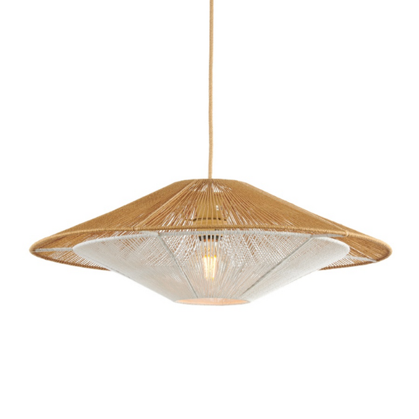 GOOD & MOJO Ibiza stijl hanglamp Lumbini naturel touw Ø60 cm L