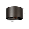 Steinhauer Modern industriële wandlamp Muro 1-lichts cacao