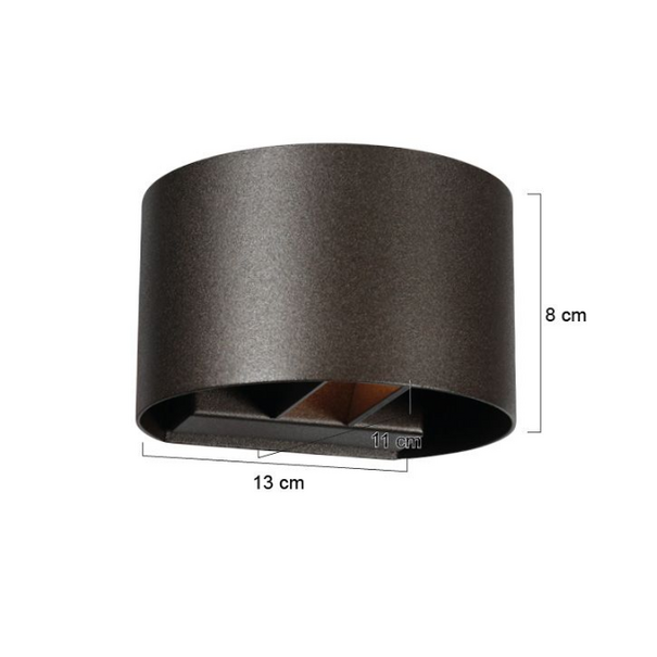 Steinhauer Modern industriële wandlamp Muro 1-lichts cacao