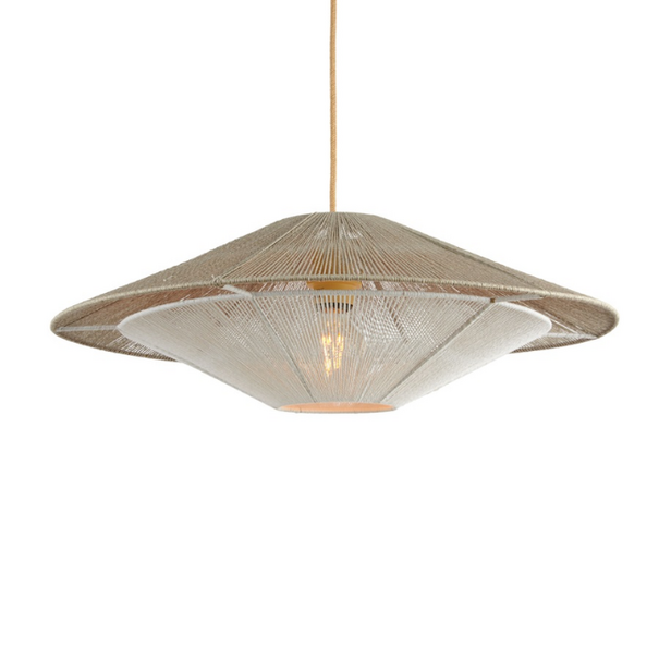 GOOD & MOJO Ibiza hanglamp Lumbini grijs touw Ø50 cm S