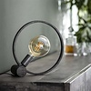 BelaLuz Industriële tafellamp Ringo 1-lichts oud zilver Ø30 cm
