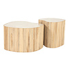 By-Boo Scandinavische Japandi salontafel Nice set van 2 naturel