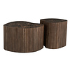 By-Boo Retro vintage salontafel Nice set van 2 bruin