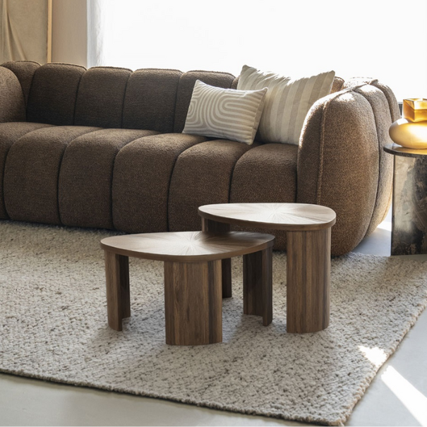 By-Boo Moderne salontafel set van 2 Tala teakhout