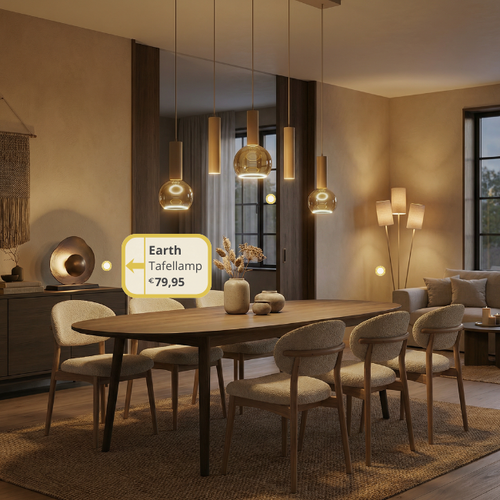 Shop the look Earthy Elegance lampenset voor woonkamer en eetkamer