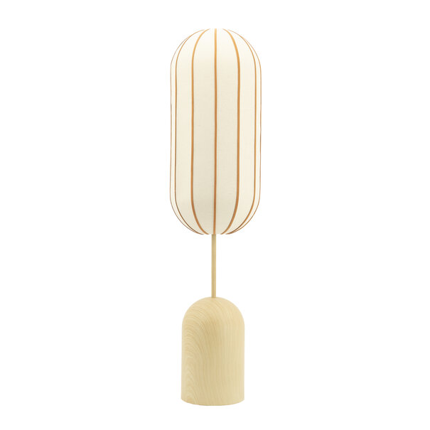 By-Boo Retro vintage vloerlamp Cocoon 1-lichts naturel