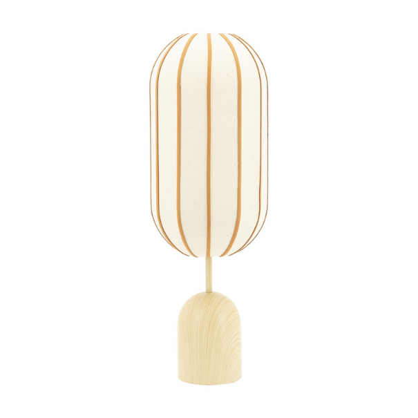 By-Boo Retro vintage tafellamp Cocoon 1-lichts naturel