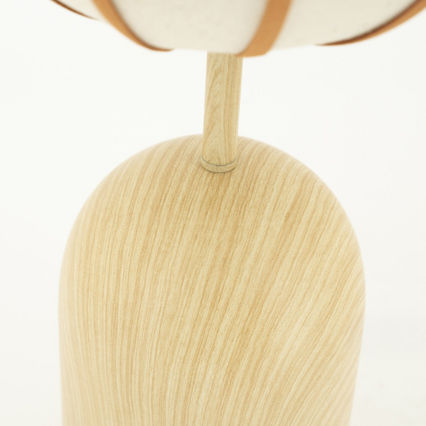 By-Boo Retro vintage tafellamp Cocoon 1-lichts naturel