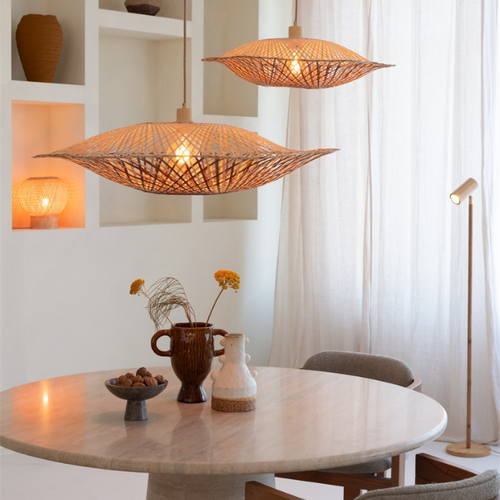 Ibiza hanglamp Madura bamboe Ø87 cm L