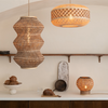 GOOD & MOJO Ibiza stijl hanglamp Barbados 1-lichts naturel bruin