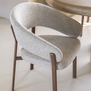 Japandi eetkamerstoel Sedia brown met armleuning