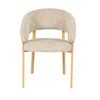 By-Boo Scandinavische eetkamerstoel Sedia natural met armleuning