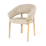 Scandinavische eetkamerstoel Sedia natural met armleuning