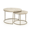 By-Boo By-Boo Salontafel Alvar beige marmer set van 2