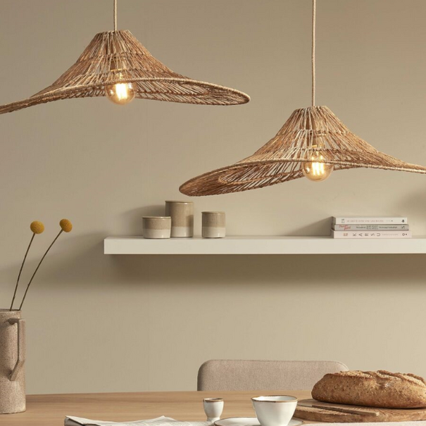 GOOD & MOJO Ibiza stijl hanglamp Cuzco Ø65 cm 1-lichts naturel