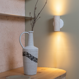 Wandlamp Tivoli 2-lichts travertin wit