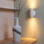 Moderne Japandi wandlamp Tivoli 2-lichts travertin wit