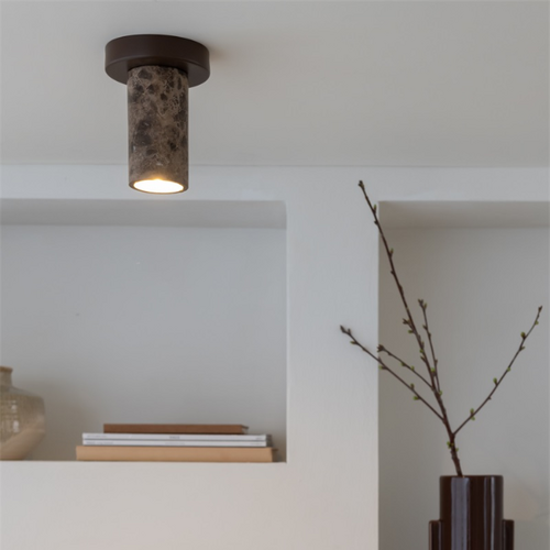 Modern retro plafondlamp Tivoli 1-lichts bruin