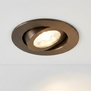 Modern industriële inbouwspot Hugo 1-lichts Anodic brown kantelbaar