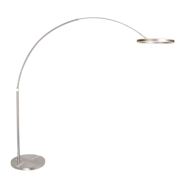 Steinhauer Moderne booglamp Ringlux 1-lichts staal
