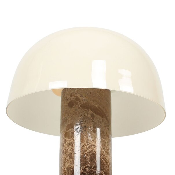 ETH Retro vintage tafellamp Barbara 2-lichts marmer