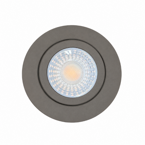 Modern industriële inbouwspot Ronin 1-lichts Anodic brown dim to warm IP44