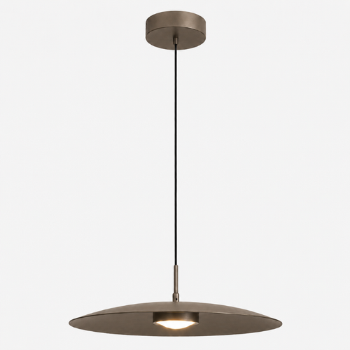 Modern industriële hanglamp Sanne 1-lichts Anodic brown dim to warm Ø50 cm