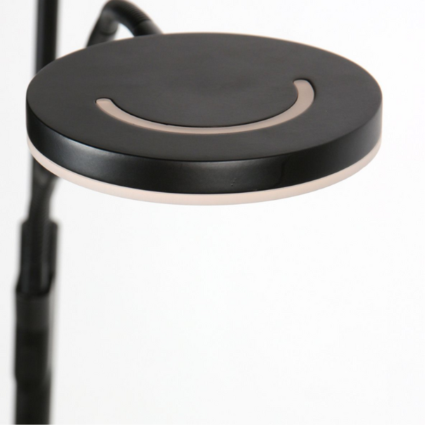 Steinhauer Moderne uplighter Soleil 2 met leeslamp zwart