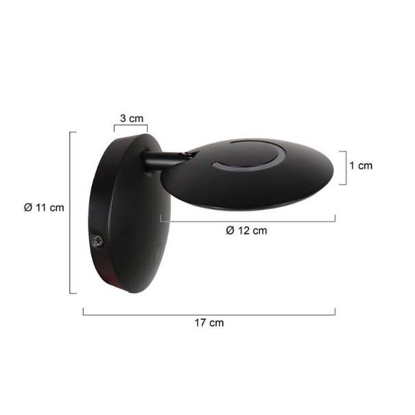 Steinhauer Industriële wandlamp Zenith 2 zwart