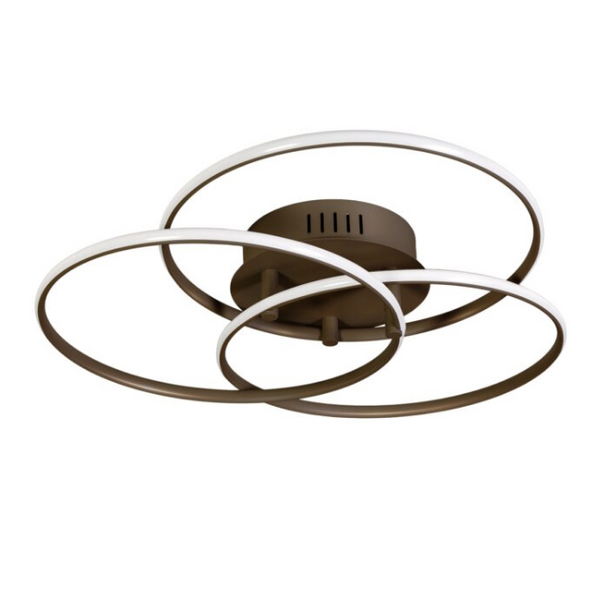 ETH Moderne plafondlamp Jasmijn 3-standen memory Ø42 cm 24 watt Anodic Brown
