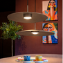 Modern industriële hanglamp Sanne 1-lichts Anodic brown dim to warm Ø40 cm