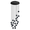 ETH Design Hanglamp Grace Ø50 cm 20-Lichts getrapt zwart verstelbaar