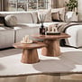 Moderne salontafel Lune set van 2 massief acaciahout bruin