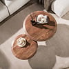 BelaLuz Moderne salontafel Lune set van 2 massief acaciahout bruin