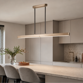 Uitschuifbare hanglamp Bella Champagne met sensor