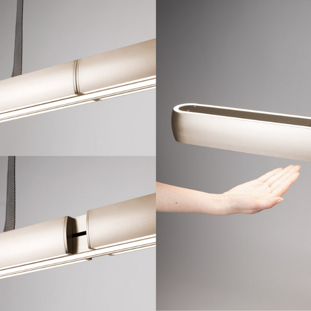 ETH Moderne uitschuifbare hanglamp Bella Champagne met sensor