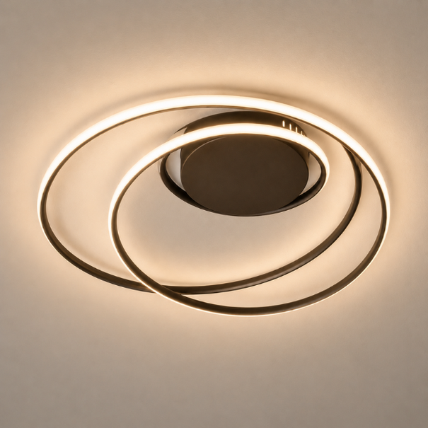 ETH Moderne plafondlamp Evi Anodic Brown 40 cm