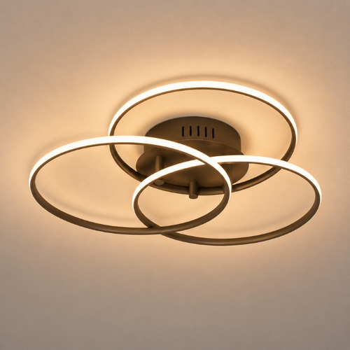 Moderne plafondlamp Jasmijn 3-standen memory Ø42 cm 24 watt Anodic Brown