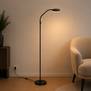 Moderne leeslamp Soleil 2 met afstandsbediening zwart