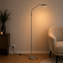 Moderne leeslamp Soleil 2 staal met afstandsbediening